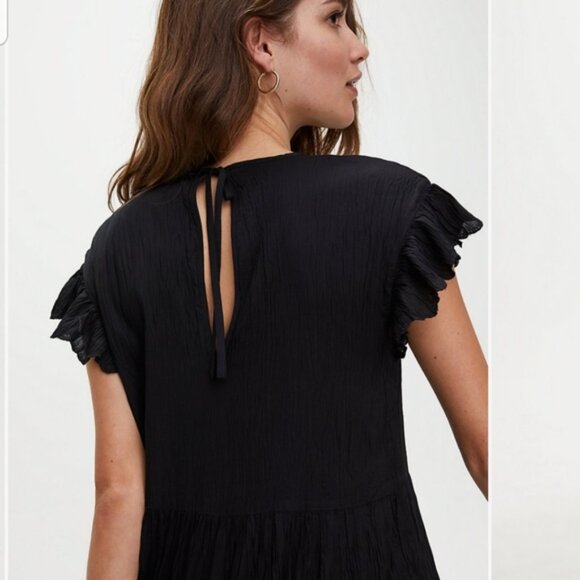 Aritzia Wilfred Sidonie  Black mini Dress women's size Medium - Picture 9 of 9